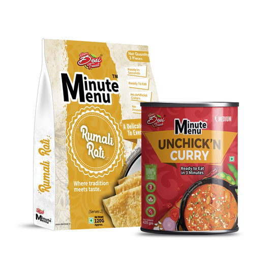 Ready to eat meal Unchick'n Curry And Rumali Roti