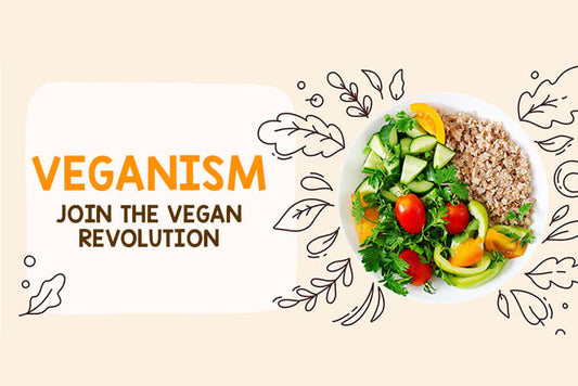 Veganism guide showcasing a fresh salad bowl with vegetables, promoting the vegan lifestyle and healthy eating.