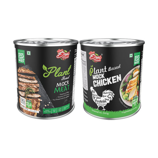 Plant based chicken + Meat